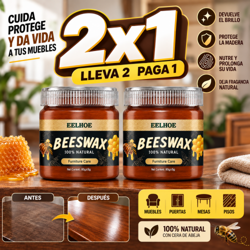 Cera Beeswax para Muebles de Madera – Brillo y Restauración